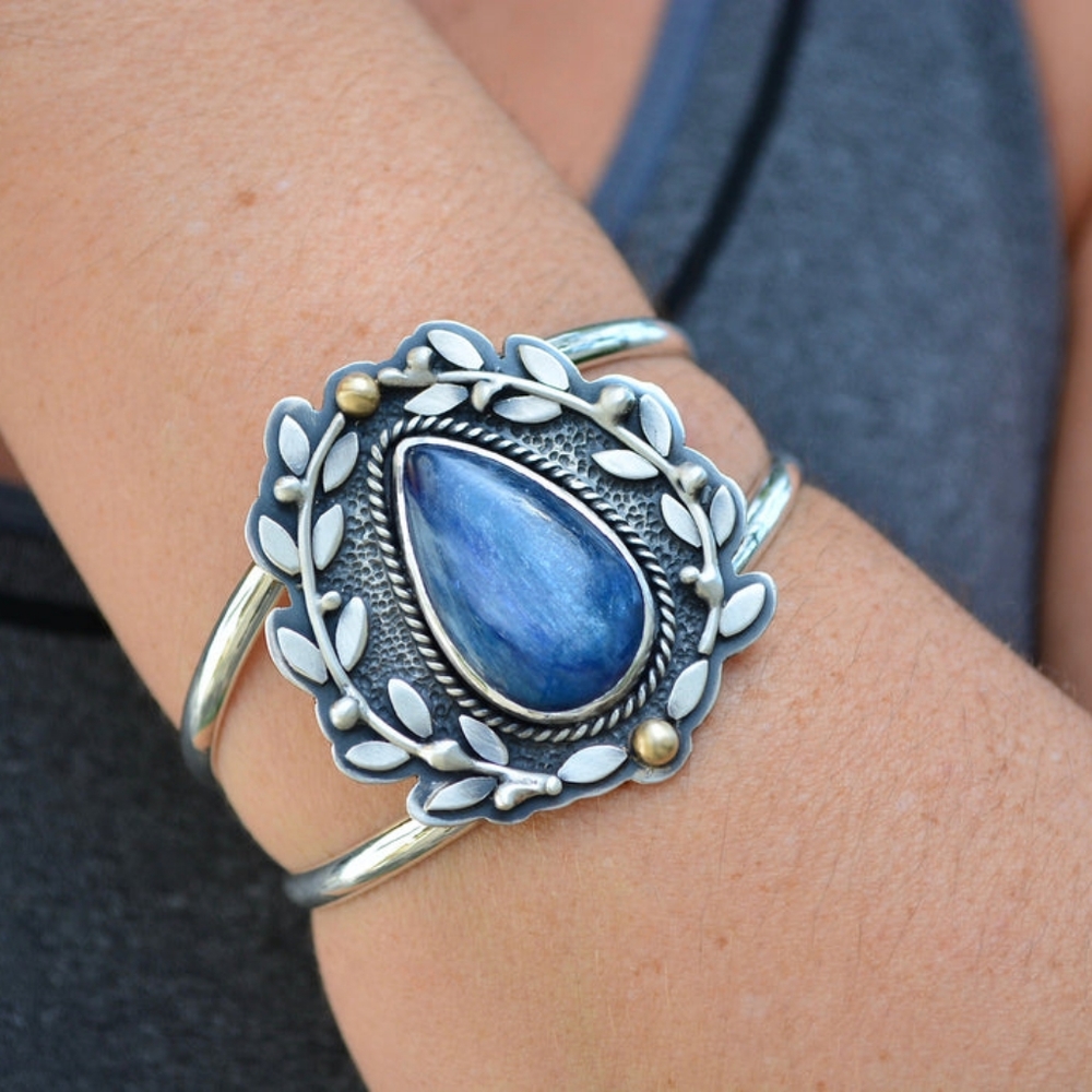 Handmade Sterling Kyanite Cuff Bracelet